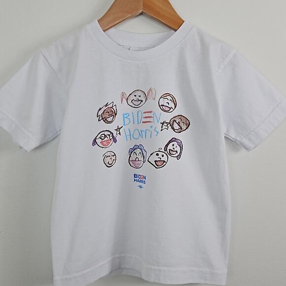 Bayside Kids Biden Harris 2020 Presidential Campaign White T-Shirt Toddler XS - Picture 1 of 7
